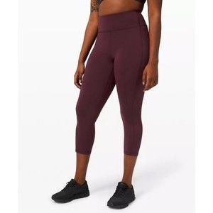 Lululemon Invigorate High-Rise Crop 23" Leggings Cassis Size 8